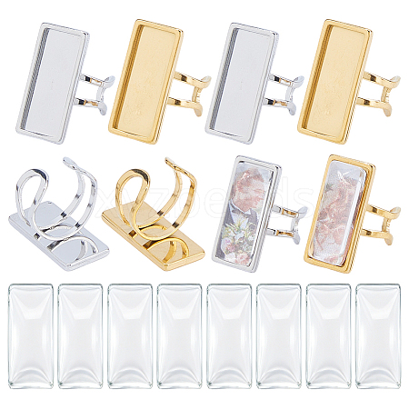 DIY Rectangle Finger Ring Kits DIY-DC0004-22-1