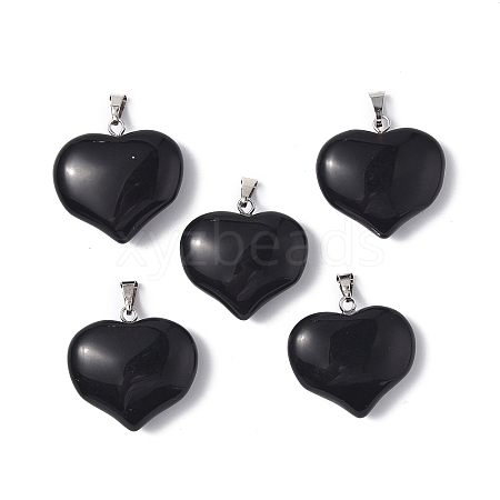 Natural Obsidian Pendants G-G956-D05-1