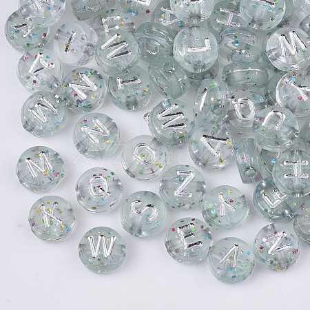 Plating Transparent Acrylic Beads TACR-T008-01B-1