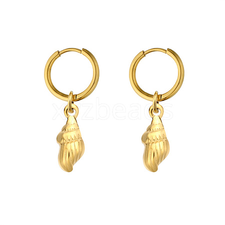 Stainless Steel Seashell Shape Earrings for Women YF2075-1-1