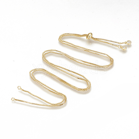 Adjustable Brass Necklace Making X-KK-Q746-003G-1