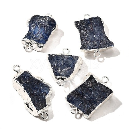 Raw Rough Natural Dyed Quartz Crystal Links Connector Charms G-K189-04S-04-1