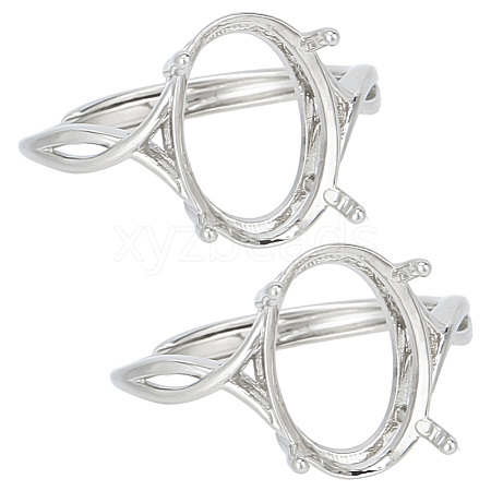 2Pcs Adjustable Brass Finger Rings Components FIND-GO0002-77A-1