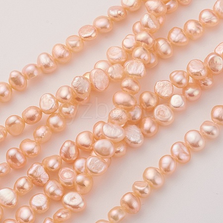 Natural Cultured Freshwater Pearl Beads Strands PEAR-G007-04A-1