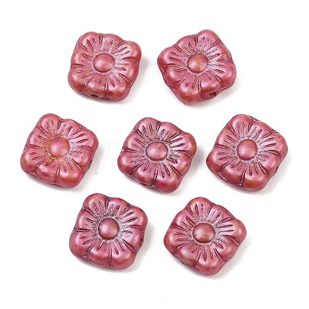 Czech Pressed Glass Beads GLAA-I061-05A-1