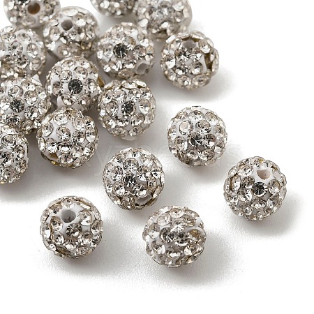 Grade A Rhinestone Pave Disco Ball Beads RB-Q100-12-1