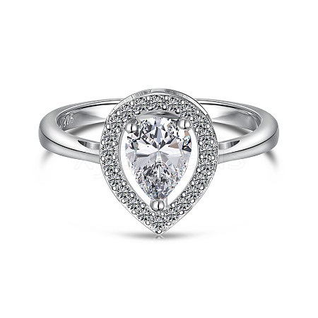 925 Sterling Silver Micro Pave Cubic Zirconia Finger Rings FS-WGBB1F3-04-1