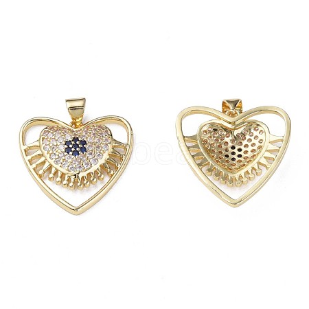 Brass Micro Pave Cubic Zirconia Pendants ZIRC-N039-233-1