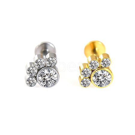 316L Surgical Stainless Steel & G23 Titanium Crystal Rhinestone Labrets for Women Men WG3A239-19-1