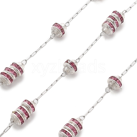 Handmade Glass Beads & Rhinestone Chains CHS-L028-01P-01-1