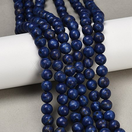Synthetic Howlite Imitation Lapis Lazuli Beads G-S393-13A-8mm-1