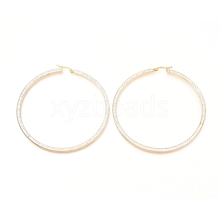304 Stainless Steel Hoop Earrings EJEW-C501-19G-H-1