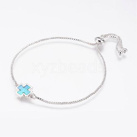 Long-Lasting Plated Adjustable Brass Slider Bracelets BJEW-P165-02A-1