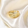 Rack Plating Brass Cuff Cubic Finger Rings for Women RJEW-M028-24G-5