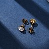 304 Stainless Steel Micro Pave Clear Cubic Zirconia Stud Earrings EJEW-P299-01D-G-2