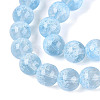 Transparent Half Spray Painted Glass Beads Strands LS-GLAA-Q110-02A-03-3