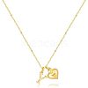 Brass Initial and Heart Pendant Necklaces for Women FS-WG01F32-25-1