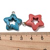 Synthetic Turquoise Dyed Pendants G-G075-01-3