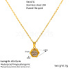 304 Stainless Steel Crystal Rhinestone Pendant Necklaces for Women WG594E0-03-1