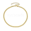 Brass Curb Chain Anklets AJEW-AN00582-1