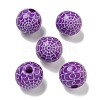 Printed Wood European Beads WOOD-G022-08B-08-1