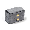 Mini Rectangle Velvet Ring Storage Boxes with Snap Buttons CON-Z009-02F-2