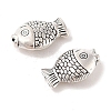 Tibetan Style Zinc Alloy Fish Beads TIBEB-R061-097-2