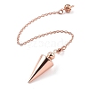 Brass Dowsing Pendulum Big Pointed Cone Pendants KK-H491-04RG-1