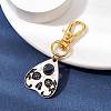 Alloy Enamel Heart Pendant Decorations HJEW-JM01592-04-2