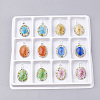 Handmade Gold Sand Lampwork Pendants LAMP-S189-01A-B-1