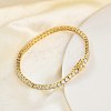 Brass Micro Pave Clear Cubic Zirconia Bracelets for Women BJEW-M047-03G-2