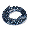Electroplate Transparent Glass Beads Strands LS-GLAA-H021-01B-FR05-4