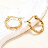 304 Stainless Steel Hoop Earrings X-EJEW-D195-G-2