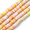 Handmade Polymer Clay Beads Strands CLAY-R089-6mm-T02B-52-1