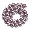 Baking Painted Pearlized Glass Pearl Round Bead Strands PEAR-H019-02E-03-3