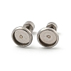 Non-Tarnish 201 Stainless Steel Stud Earrings Findings STAS-O004-07A-P-2