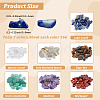 7 Styles Natural Amethyst & Gold Rutilated Quartz & Tiger Eye & Red Jasper & Lapis Lazuli & Green Aventurine & Quartz Crystal Chip Beads Sets G-PA0001-96-2