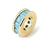 Brass Micro Pave Cubic Zirconia European Beads CU-CBA389D-05G-01-2