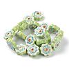 Handmade Porcelain Flower Beads Strands PORC-G006-14C-2