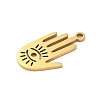 304 Stainless Steel Pendants STAS-S123-03G-08-2
