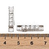 925 Sterling Silver Micro Pave Clear Cubic Zirconia Bayonet Clasps STER-C016-01A-P-5