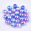 Rainbow ABS Plastic Imitation Pearl Beads X1-OACR-Q174-8mm-06-1