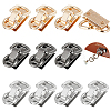 WADORN 12Pcs 3 Colors Alloy Double D-ring Suspension Clasps for Bag Strap FIND-WR0008-88-1