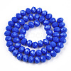 Opaque Solid Color Glass Beads Strands EGLA-A034-P6mm-D32-2