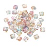Electroplate Transparent Glass Beads GLAA-A045-03B-1