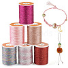 6Rolls 6 Colors Polyester Metallic Thread OCOR-TA0002-82A-1