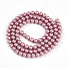 Baking Painted Pearlized Glass Pearl Bead Strands HY-N002-4mm-C01-3