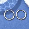 Tarnish Resistant 304 Stainless Steel Huggie Hoop Earrings EJEW-F111B-23mm-P-4