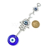 Blue Evil Eye Lampwork Pendant Decorations HJEW-JM01565-2