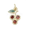 Brass Micro Pave Cubic Zirconia Charms KK-K368-04C-G-1